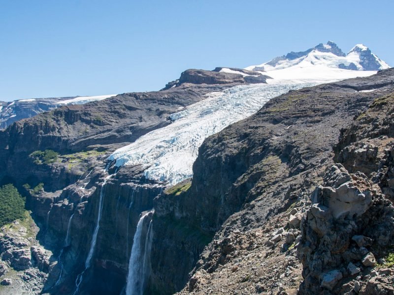 Cruce del glaciar Alerce